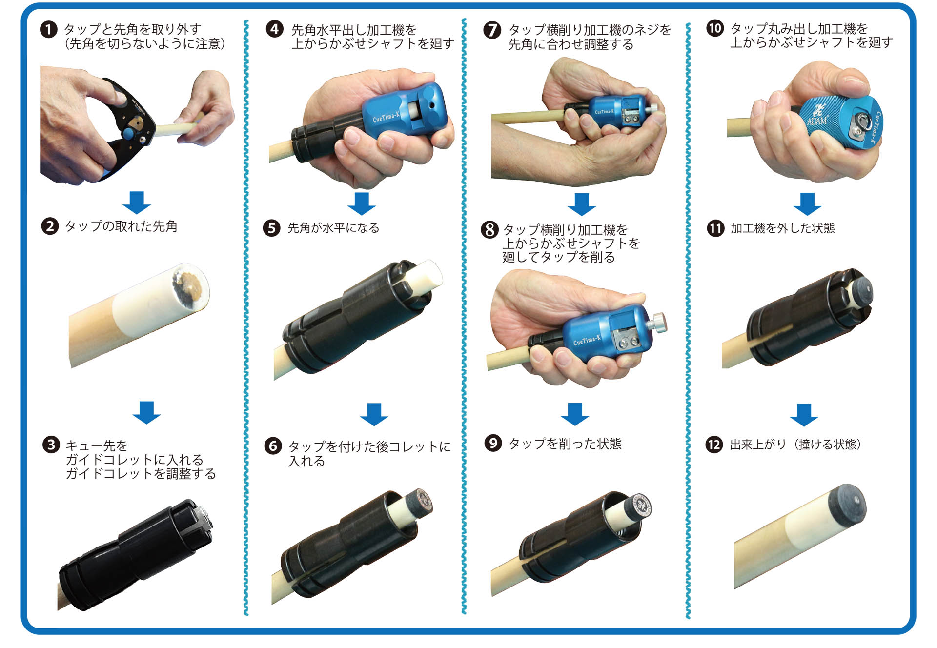 キューティマの使い方　アダムジャパン